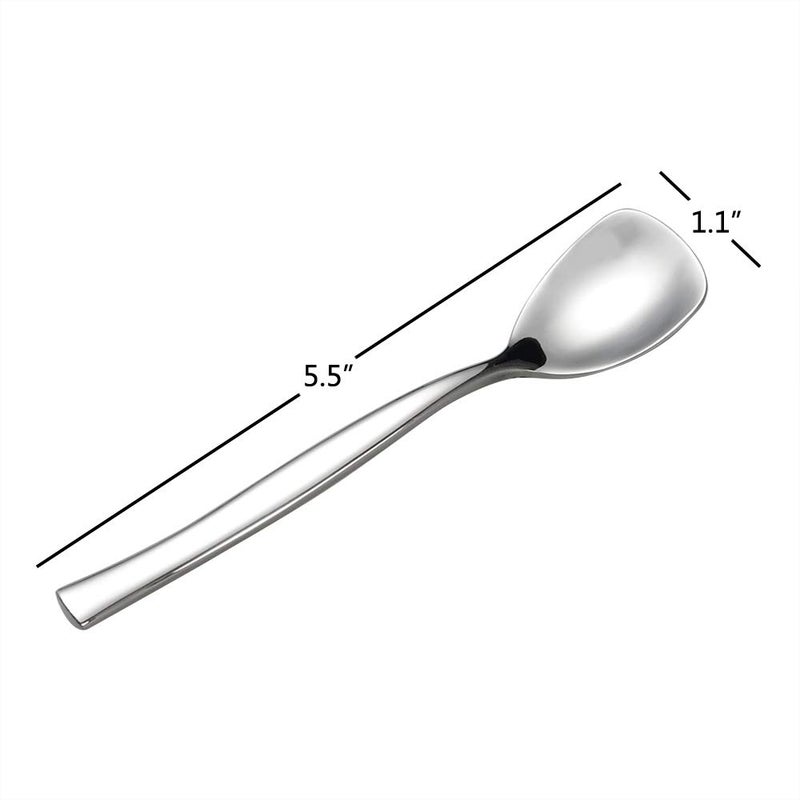 Qskely 12-Piece Stainless Steel Ice Cream Spoons, Yogurt Spoon - Image 2